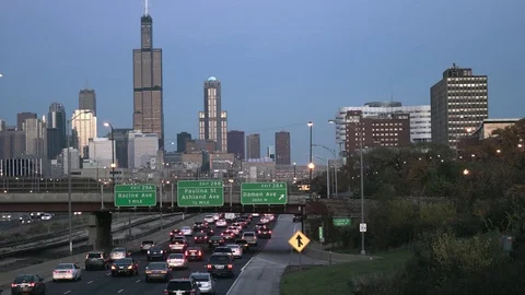 10.13.2016 Chicago view on downtown Stock Footage 74069777