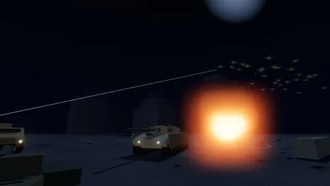 1018-wave of quadcopters sweeps in over a target in a ruined town seamless loop Видео 342391405