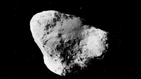 101955 Bennu Asteroid Rough Surface In Deep Space 8K Stock-Illustration