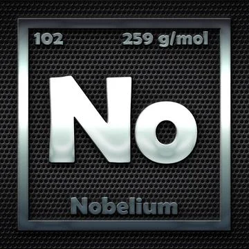 102.-Nobelium Illustrazione stock