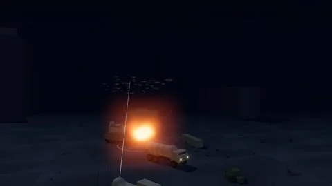 1023-dozens of quadcopters press an attack in a ruined town seamless loop Stock Footage 342391460