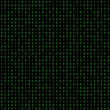 1024  binary numbers zero and one in green on a black background ideal as a.. Stockillustratie