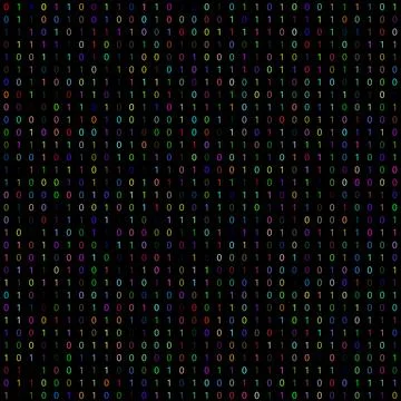 1024 numbers zero and one of the binary system without a precise sequence  .. Иллюстрация