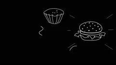 Loopable animation background of outline doodle icons for tea party.