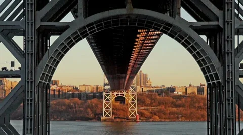 1027 George Washington Bridge Stock Footage 34364864