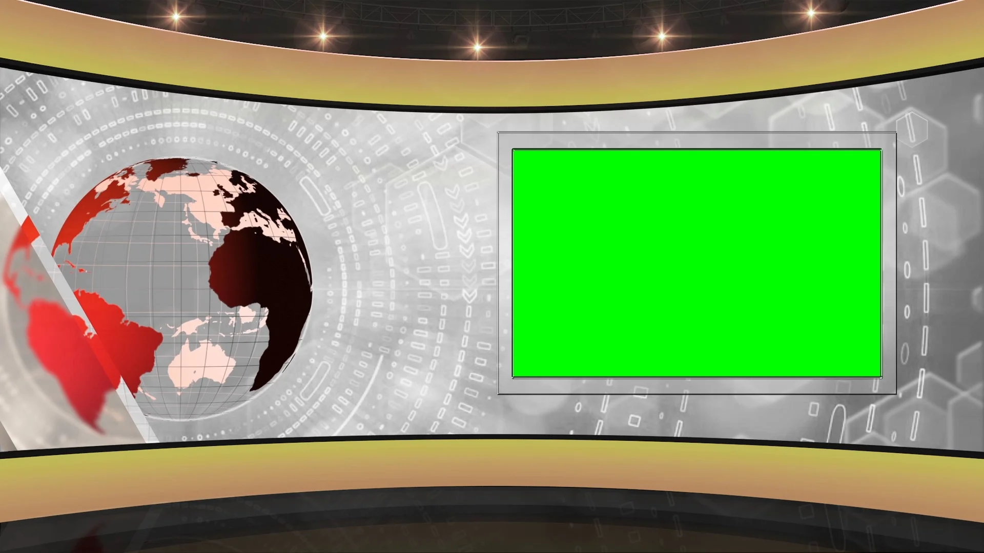 103 Hd News Tv Virtual Studio Green Scre Stock Video Pond5