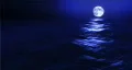 1030 Blue Moon Lunar Eclipse Ocean Waves Travel Cruise HD Footage