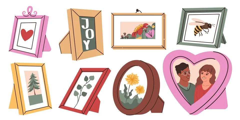 1030.set.1.photo frames Stock Illustration