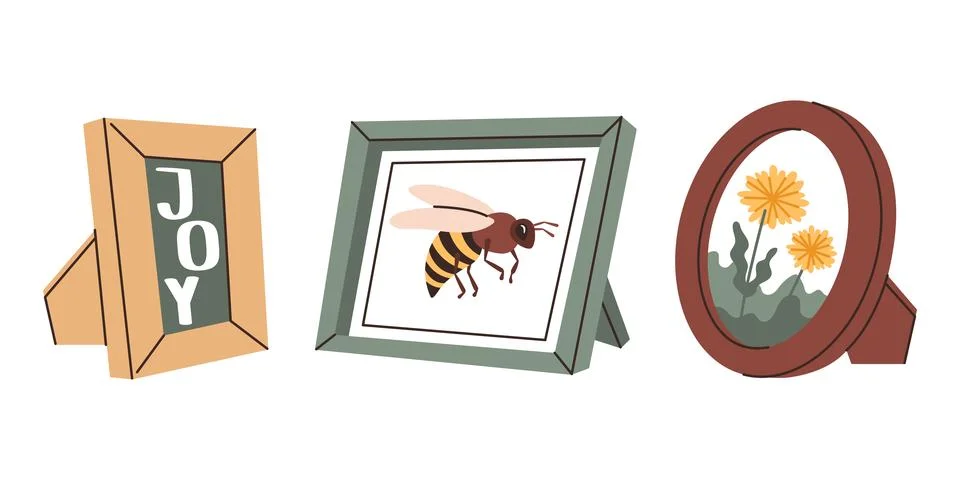 1030.set.2.photo frames Stock Illustration