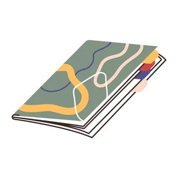 1031.ill.1.notebook flat Stock Illustration