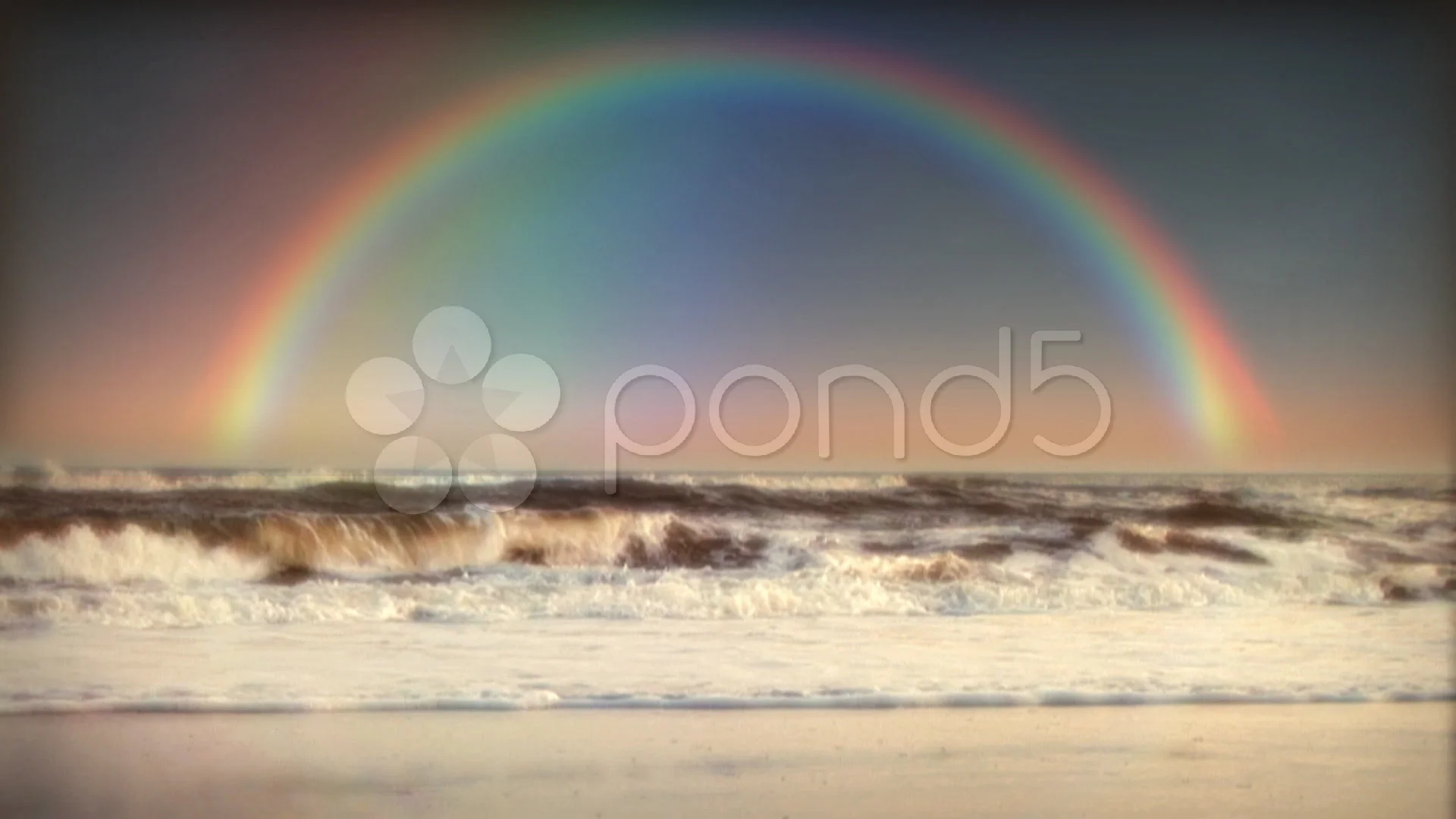 1032 Rainbow Beach Waves Ocean Sunset Su... | Stock Video | Pond5