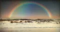 1032 Rainbow Beach Waves Ocean Sunset Surf HD Footage