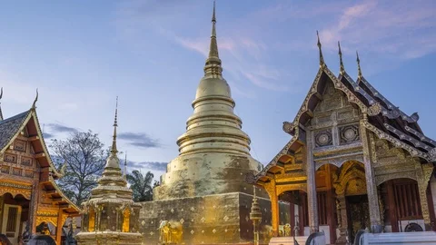 ผู้มาเยือนวัดพระสิงห์วัด 스톡 동영상 103949860