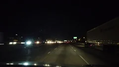 Night driving in the Los Angeles higway