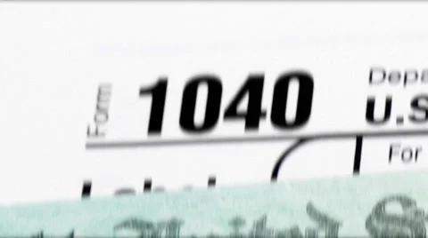 1040 tax return form 스톡 동영상 27793345