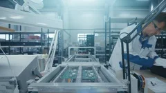 Time Lapse of Electronics Factory Workers Assembling Circuit Boards by Hand