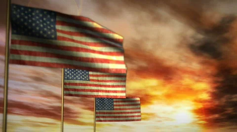1043 Star Spangled Banners Stock Footage