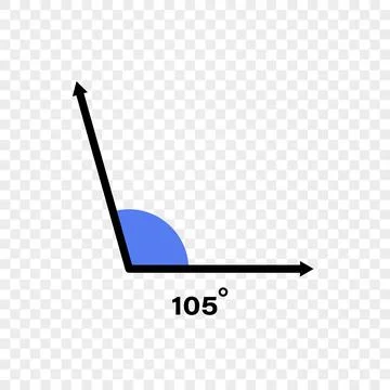105 degree angle icon. Geometric symbol. Vector illustration イラスト素材