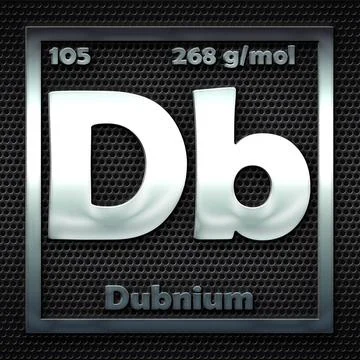 105.-Dubnium Illustrazione stock