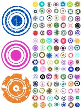 105 Vector Circle Elements Illustrazione stock