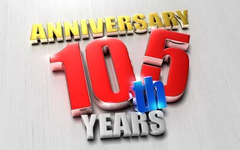 105 years 3d. Stock Illustration