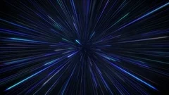 Starfields in space with hyper speed jump into another galaxy background