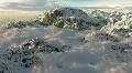 (1054) Snow Mountains Clouds Winter Wilderness Climbing Peaks HD Footage