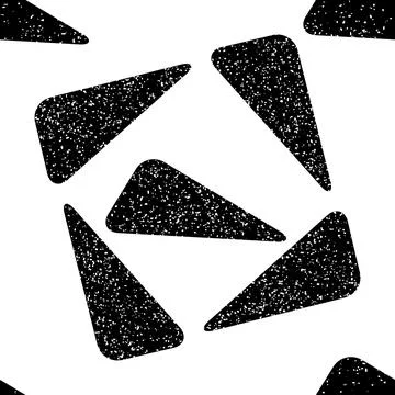 1065 Seamless pattern with rounded black triangles Stock Illustration