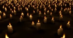 Looping animation of thousands of candles