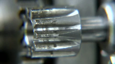 10708 cogs gear wheel into focus DOF Stock Footage 11330132