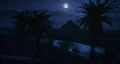 1073 Midnight Moon at the Oasis HD HD Footage