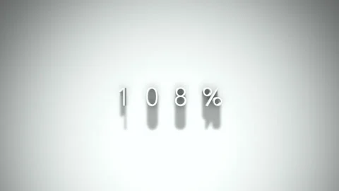 108 3D title animation with shadows on a white background Stock Footage 296821958