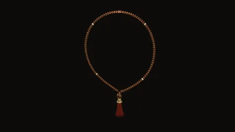 108-Bead Mala Static Shot 4K Seamless Loop Stock Footage 344685534
