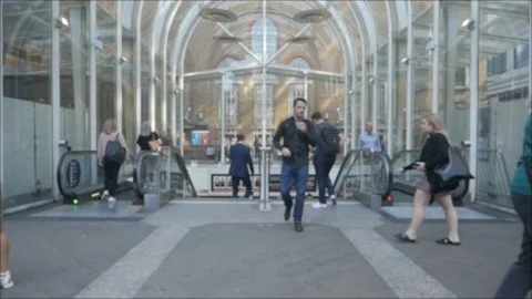 1080 25fps walking up and down the stations stairs Stock Footage 120172823
