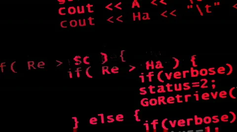 1080P 1920x1080 Code Scrolling on an LCD Screen Stock Footage 106047