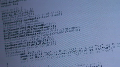 1080P 1920x1080 Code Scrolling on an LCD Screen Vídeo Stock 106071