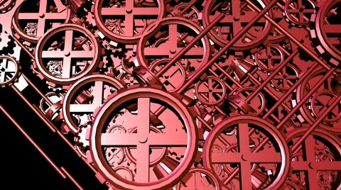 1080P Abstract Animated Gears 스톡 동영상 486106