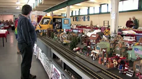 1080p G Scale Train Layout Show Model Display 3 Stock-Footage 19259738