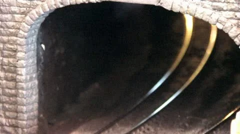 1080p HO Scale Train Going Through Tunnel Stock-Footage 19275823