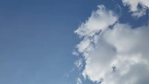 1080p Hyper-Lapse of Fluffy Clouds in Blue Sky Stock Footage 310702152