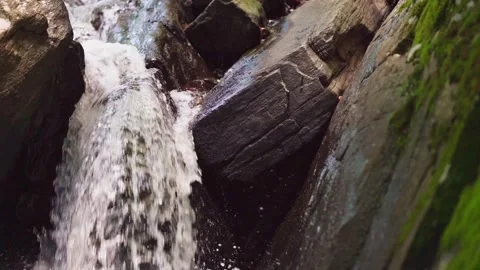 1080p slow-motion Small Waterfall in a Park Stock Footage 265294786
