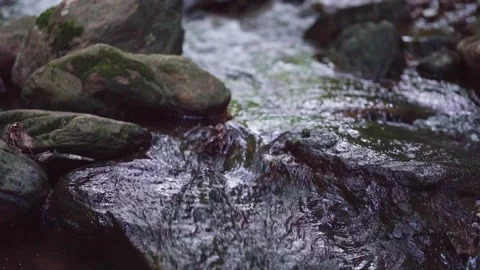 1080p slow-motion Small Waterfall in a Park Stock Footage 265294923