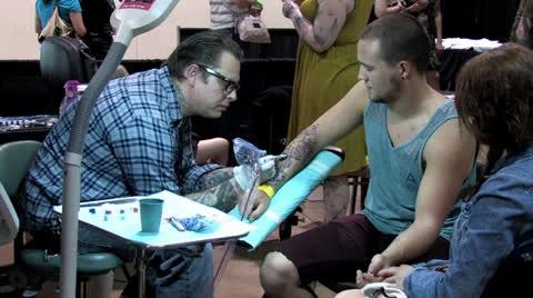 1080p Tattoo 9 Video stock 23040686