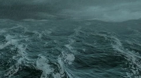1080p wide storm in the sea shot Stock Footage