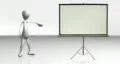 (1083) CG Animated Business Character Doing Presentation HD HD Footage