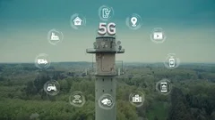 5G Network Tower iot Internet of Things Future Benefits Motion Graphics 4