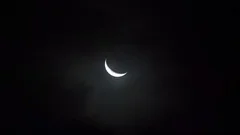 Crescent Moon in the Night Sky