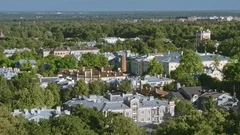 Aerial view of the city of Pushkin