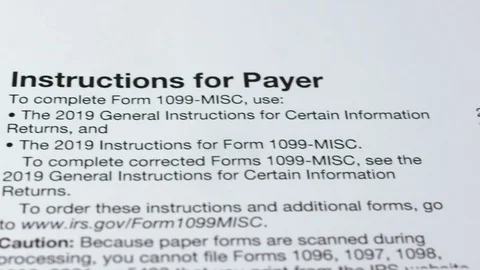 1099-misc tax form Stock Footage 121523856