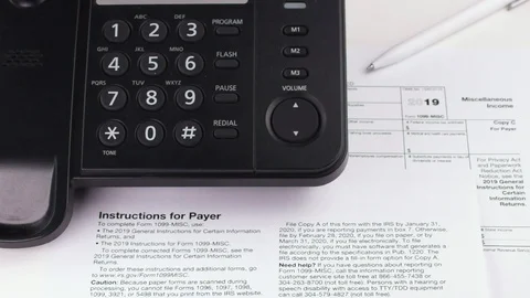 1099-misc tax form Stock Footage 121523868
